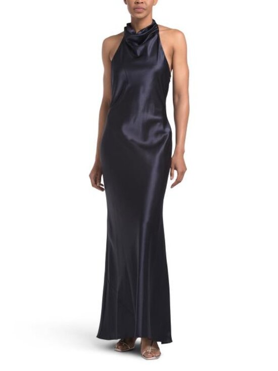Betsy & Adam Dresses & Skirts - BETSY & ADAM Cowl Neck Luxe Satin Gown